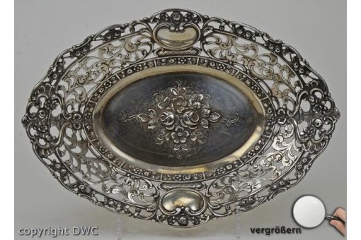 Anbietschale Silberschale Antikschale Antike Blumen Jugendstil Schale