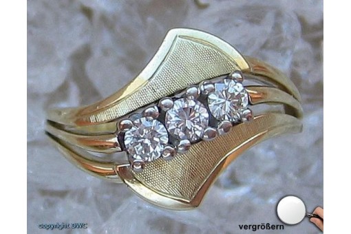 Damen Finger Ring mit Diamant Brillant Brillanten Diamanten Ringe in Gold