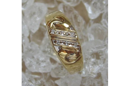 Diamantring Ring mit Diamant Diamanten Diamond aus 333 Gold Damen Finger Gr.53