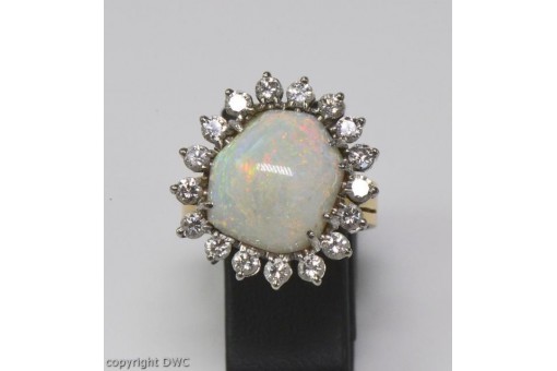 Opalring  Ring mit Opal Opale Opalen 750 Gold Ringe Brillant Diamant 