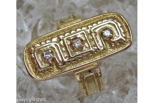Diamantring Ring mit Diamant Diamanten Diamond in aus 750 Gold Finger Damen Gr56