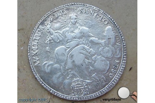 Münze 1780 Scudo Romano Pius Sextus - pont .M.A. VI Silber Vatican