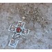 Kreuzcollier Kette mit Karneol Kreuz Hals in aus 930 Silber Ketten Anhänger