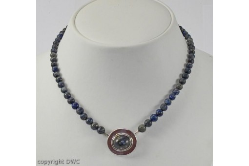 Hals Kette Collier aus Silber mit Lapislazuli Ketten Colliers Lapis