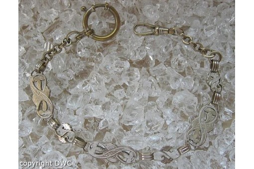 Taschenuhrenkette Uhrenkette Kette für Taschenuhren silberauflage Antik um 1900 