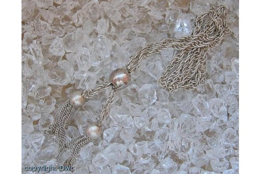 Silbercollier Collier mit Silberkugeln in 835er Silber Silberkette Kette Antik