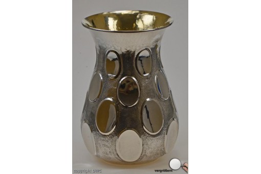 Vase 800 Silber Designervase Cesellato Italien Markenvase Marke Silber 